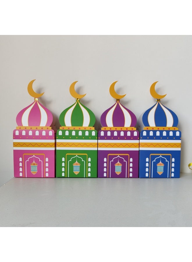 12pcs Eid Mubarak Decorative Gift Boxes – Colorful Ramadan Party Favors & Eid Celebration Decorations - Image 1